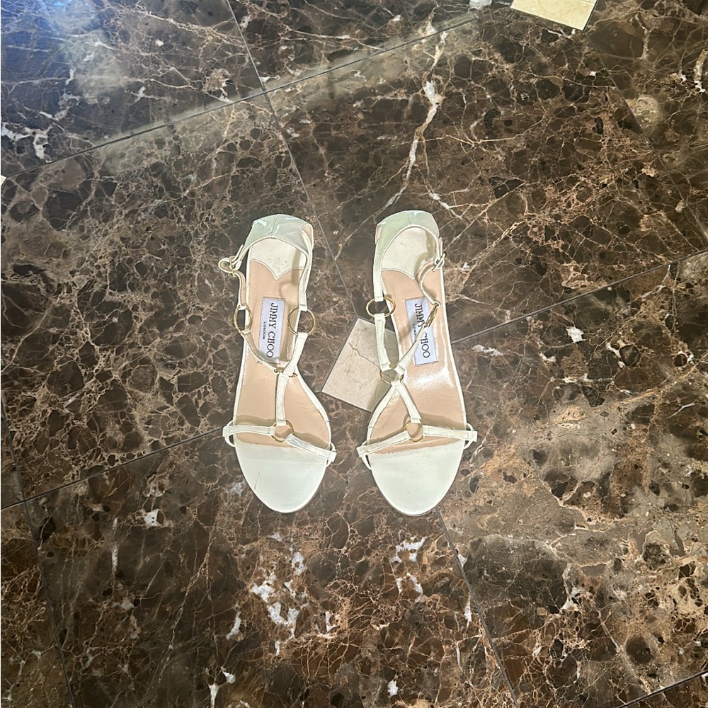 white jimmy choos